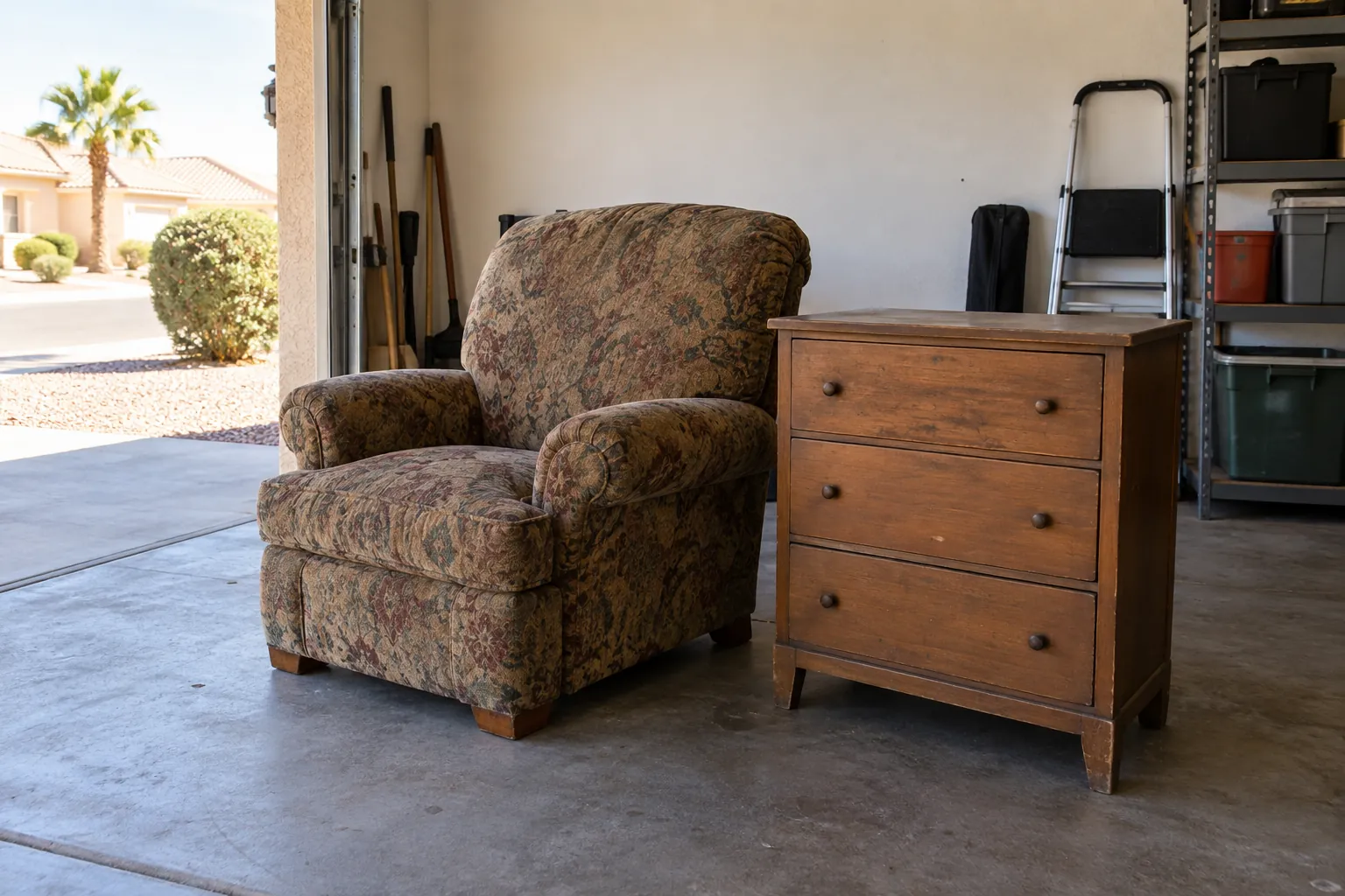 Garage furniture removal items and preparation